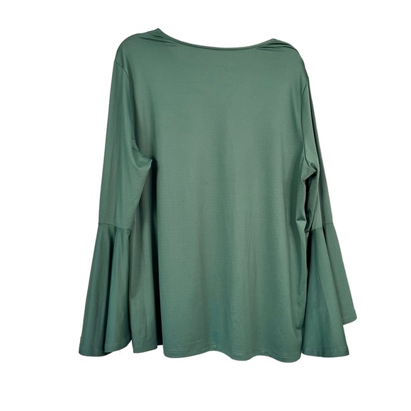 DG2 Diane Gilman Flare Sleeve Shirt V Neck XL - Picture 3 of 3